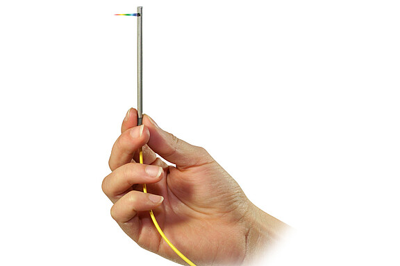 Miniature sensors for measurement in holes and recesses