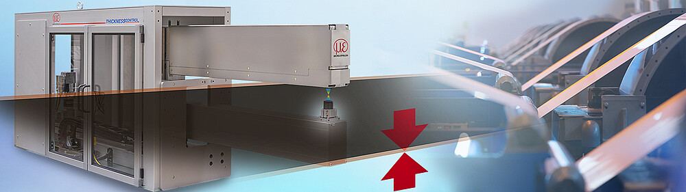 Inline thickness measurement of battery film
