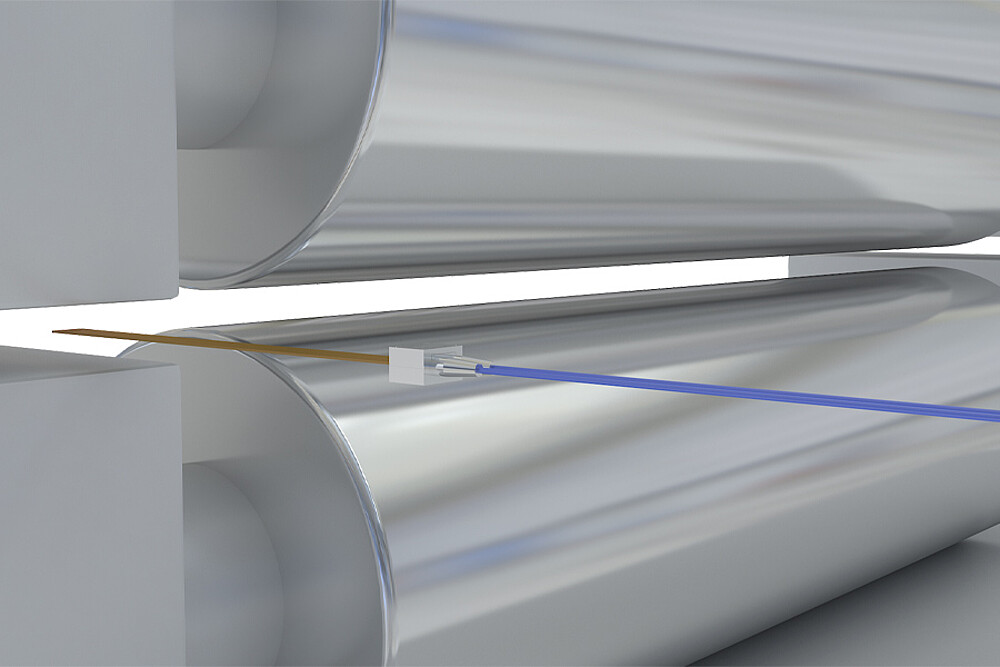 מדידת מרווח גלילים בתהליכי קלנדרינג